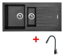 Sinks PERFECTO 1000.1 Metalblack + ELASTA S černá matná 